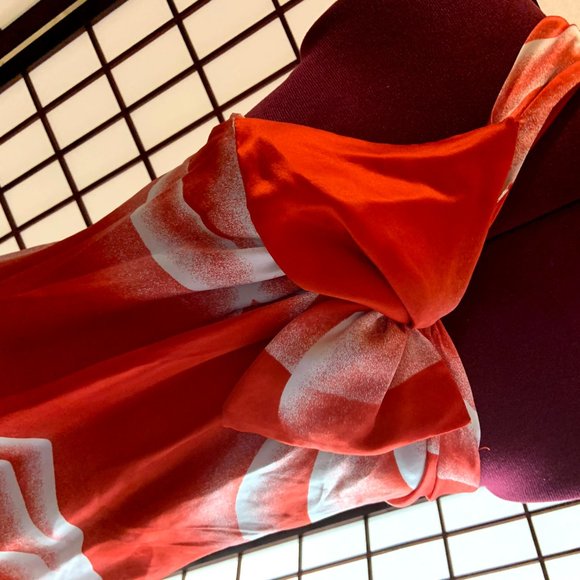 Floral One Shoulder Dress with Bow - Picture 3 of 5